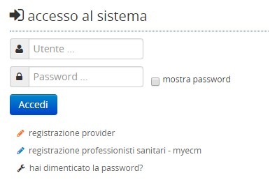 My Ecm Accesso utente e password